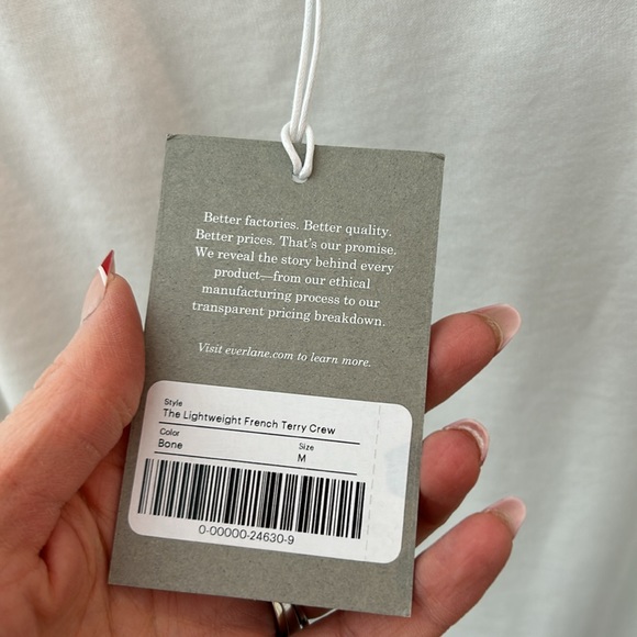 NWT Lightweight French Terry Crew from Everlane - Picture 13 of 14